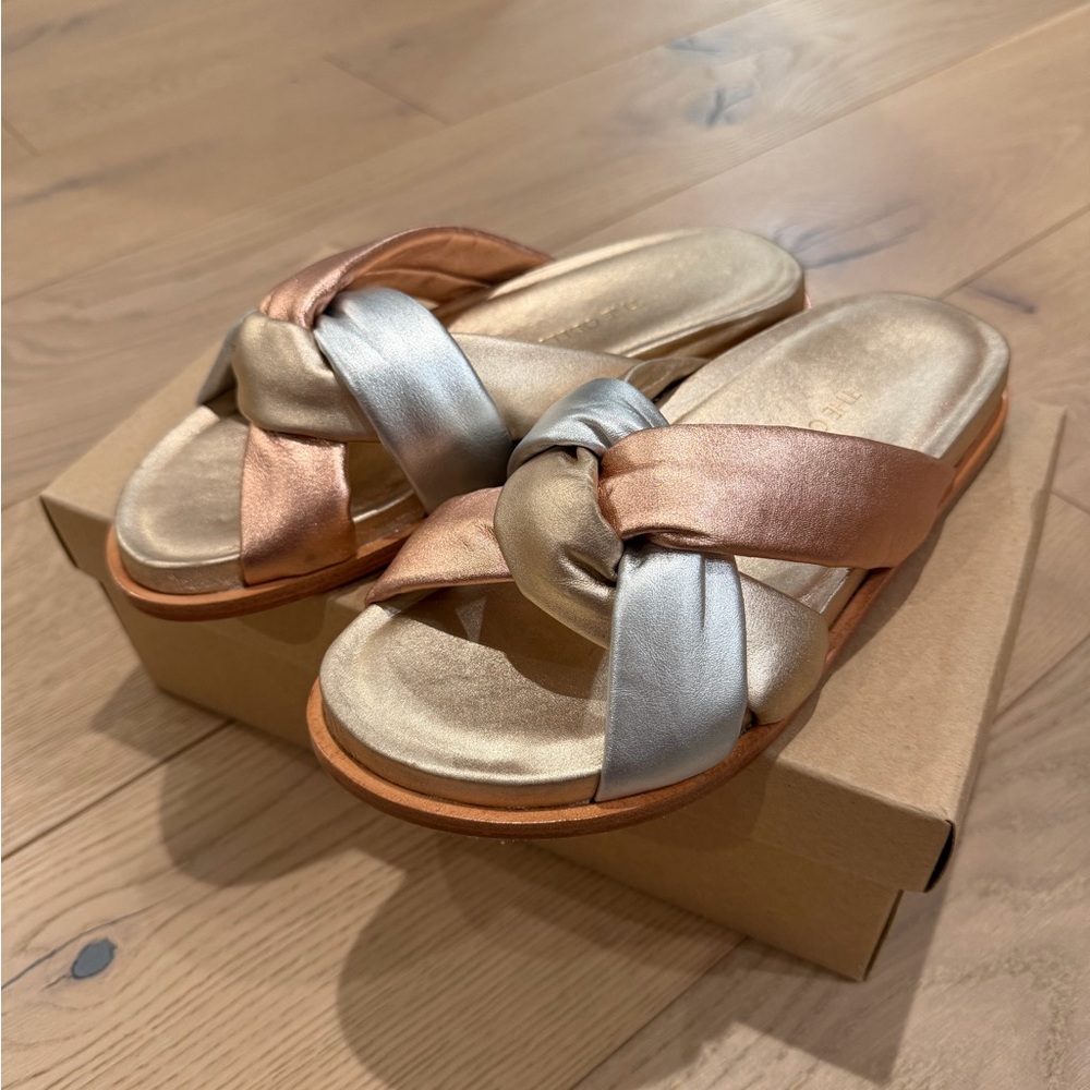 The Odells strappy metallic sandals